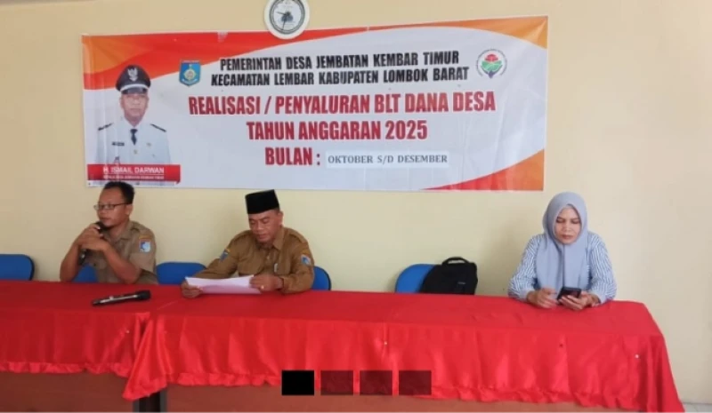 Penyaluran Bantuan Langsung Tunai Dana Desa Jembatan Kembar Timur